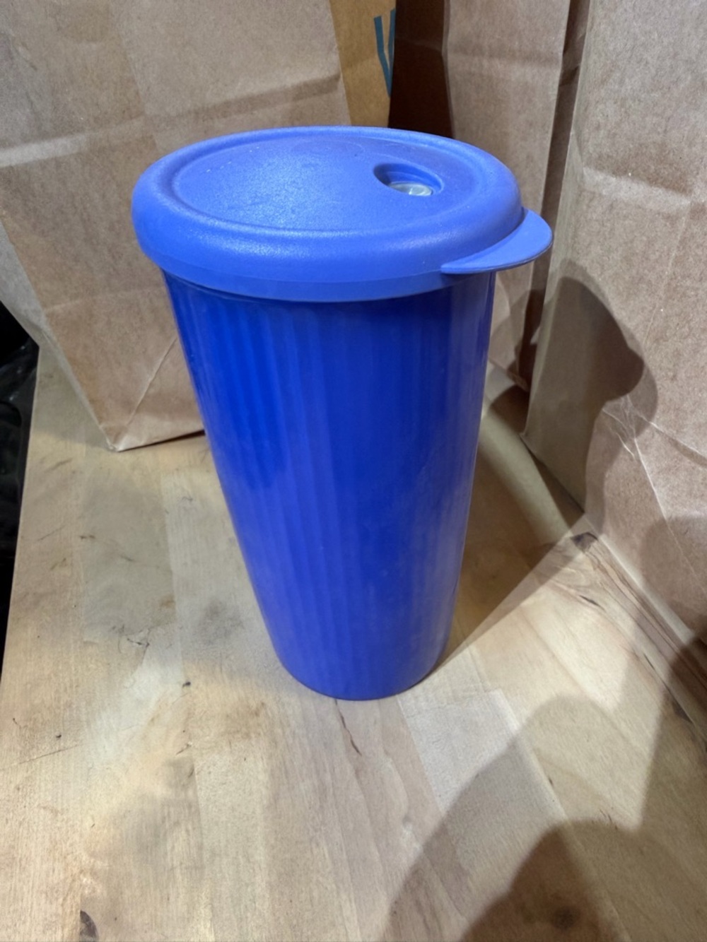 Tupperware Royal Blue Tall Tumbler with Lid
